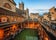 Historical roman bathes in Bath city, England.