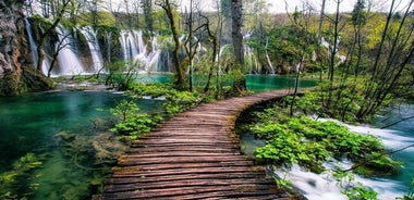 Desde Zadar: lagos de Plitvice con paseo en barco y recorrido por el casco antiguo de Zadar