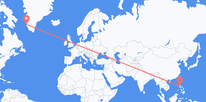the Philippines to Greenland