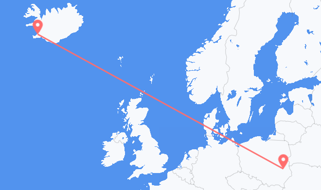 Reykjavik to Lublin