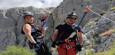 Arrampicata sulla via ferrata John Hogbin con pranzo