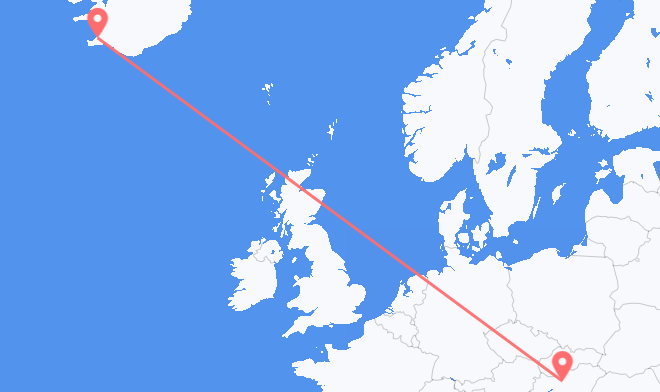 Budapest to Reykjavik