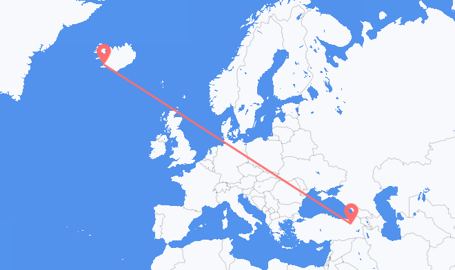 Reykjavik to Erzurum