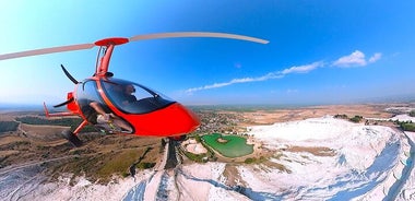 Tour en girocóptero sobre los travertinos de Pamukkale