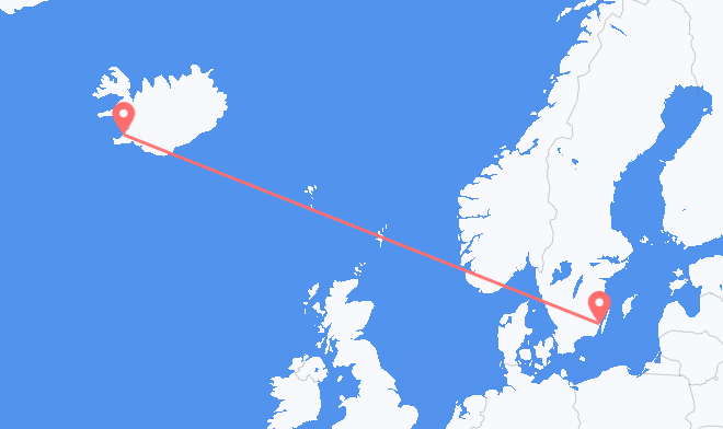 Reykjavik to Kalmar