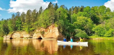 Excursion d'une journée en kayak dans la vallée de la rivière Gauja