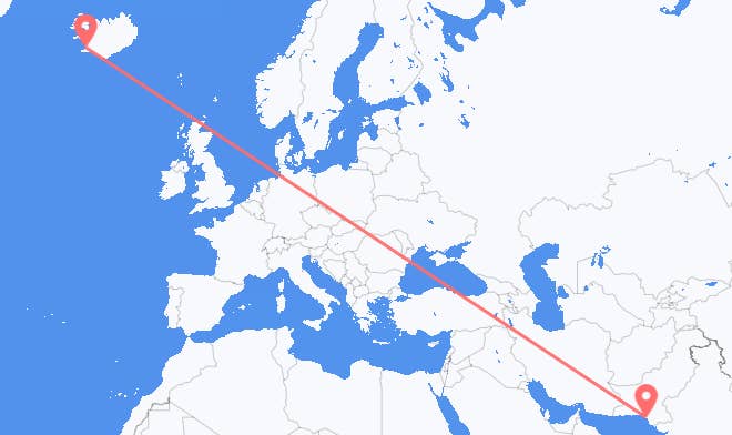Karachi to Reykjavik