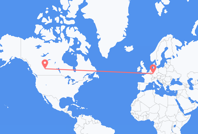 埃德蒙顿 到法兰克福