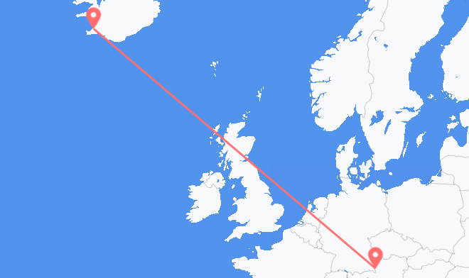 Reykjavik to Salzburg