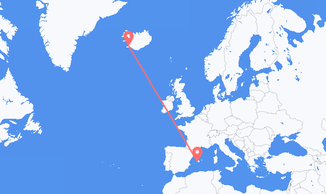 Reykjavik to Palma