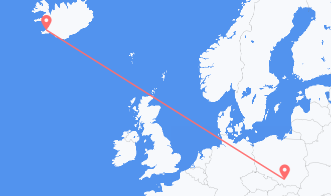 Reykjavik to Krakow