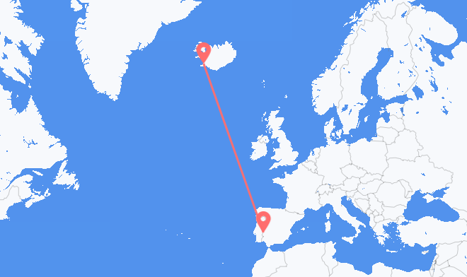 Reykjavik to Badajoz