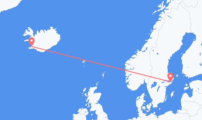 Stockholm till Reykjavik