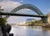 Photo of Gateshead Millennium Bridge on The River Tyne, UK.
