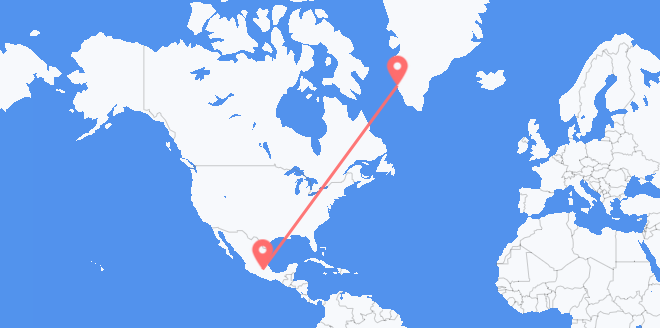 Mexico to Greenland
