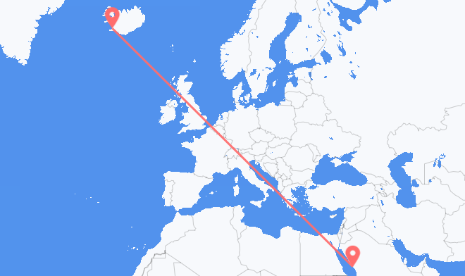 Yanbu to Reykjavik