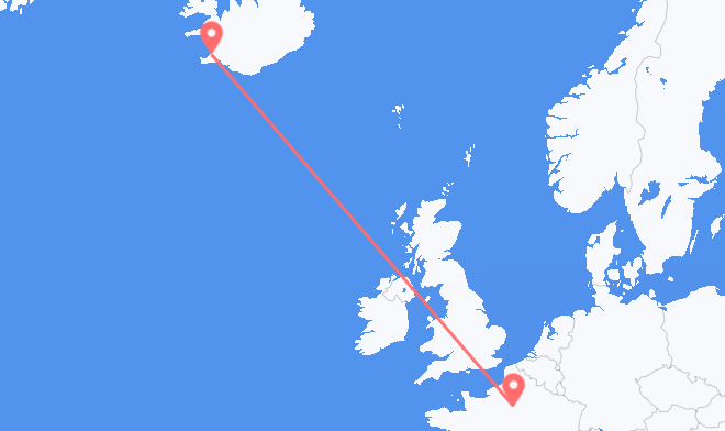 Paris to Reykjavik