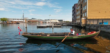 Trondheim city aerial panoramic view. Trondheim is the third most populous municipality in Norway.