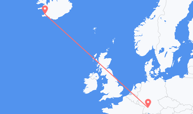 Reykjavik to Stuttgart