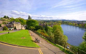 Photo of aerial view of Glasgow in Scotland, United Kingdom.