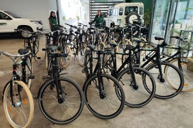 セビリア市内中心部でのレンタル自転車。 2つの異なる場所