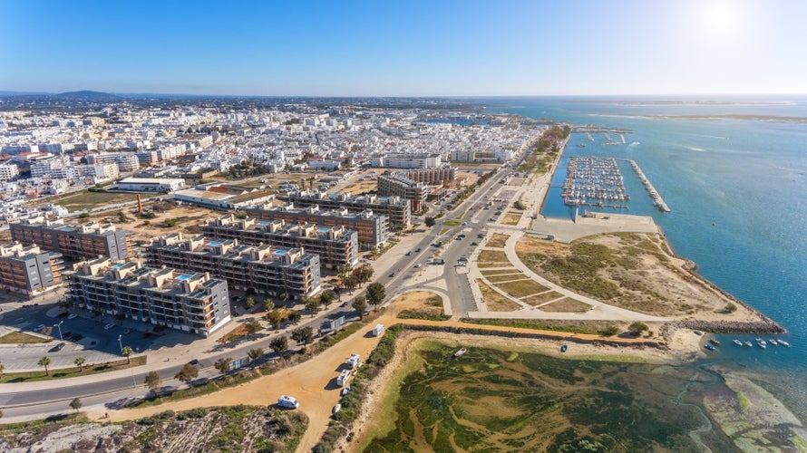 Photo of Aerial view of Olhao, Algarve, Portugal. Ria Formosa .