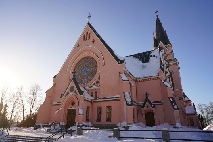 . Photo of The church is located in the centre of the town of Kemi in Northern Finland.