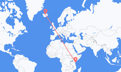 Flights from Mombasa to Akureyri
