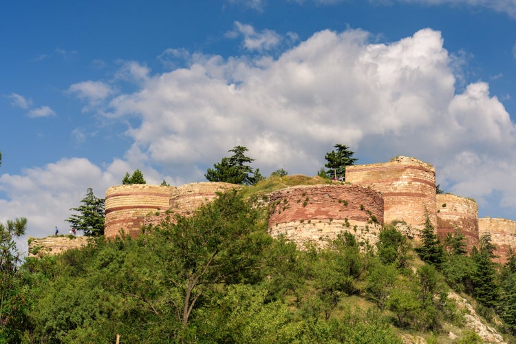 photo of view of Walls on the hill of the city of Kütahya, in the north west of Turkey.