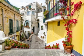 Photo of aerial View of Castellammare di Stabia from the cableway, Italy.