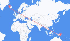 Vols de Port Moresby, Papouasie-Nouvelle-Guinée à Reykjavík, Islande