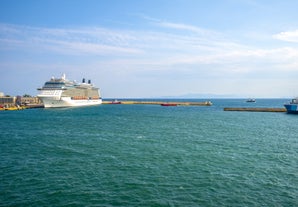 Photo of  A popular beach on the city coast, Piraeus, Greece.