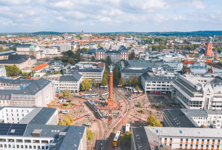 Photo of Summer cityscape of Darmstadt, Germany .