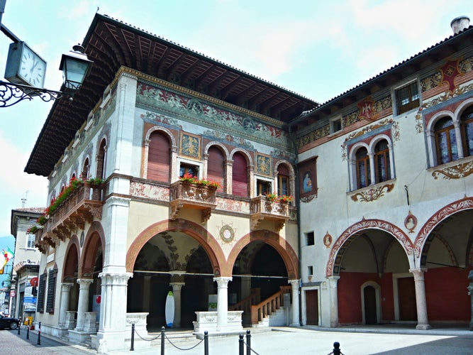 Photo of the Cassa di Risparmio in town Rovereto, Italy.