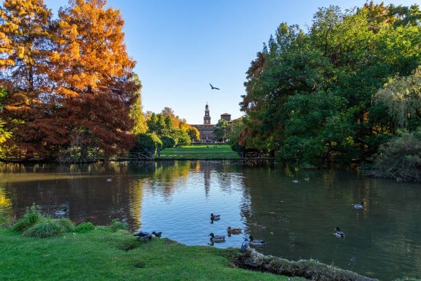 Parco Sempione, the largest park in Milan, showcasing vibrant autumn colors.jpg