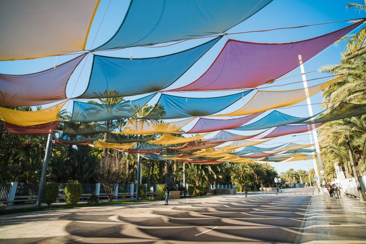 Photo of Street under a canopy in the city of Elche, Region Alicante, Spain.