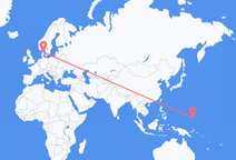 Voos do estado de Chuuk, Micronésia para Aalborg, Dinamarca