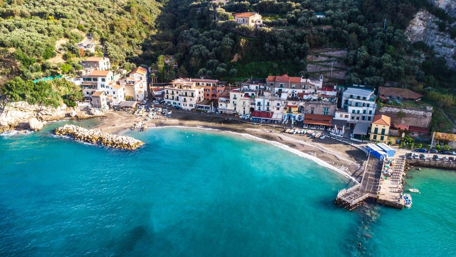 Photo of Marina Di Puolo beautiful beach In Sorrento, Italy.