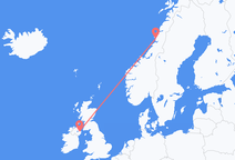 Flyrejser fra Brønnøysund, Norge til Belfast, Nordirland