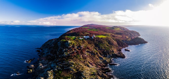 Photo of aerial view of Kullaberg in Sweden.