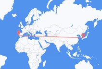 Flyg från Hiroshima till Lissabon