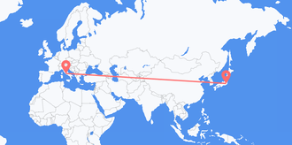 Flights from Japan to Italy