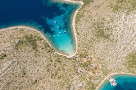 Kornati to island Mana and Kukljica and Beach Lojena Tour by boat