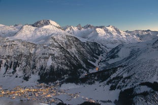 photo of a winter village over Lech Am Arlberg, Austria.