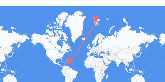 Loty z Barbados na Svalbard i Jan Mayen