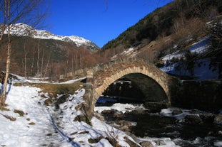 photo of ski resort on top of mountain. A place with a beautiful view in La Massana, Andorra.