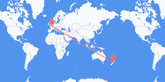 Vols de la Nouvelle-Zélande pour la France