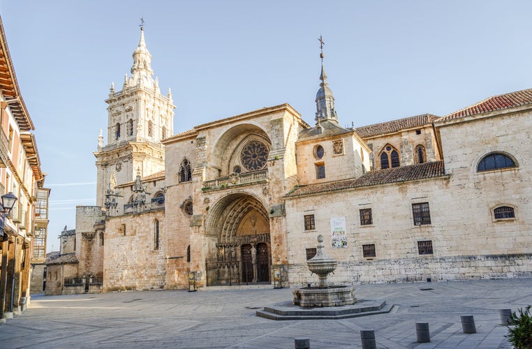 Photo of cathedral of Burgo de Osma, Soria, Spain. It is a Gothic temple built on an area previously occupied by a Romanesque Church.