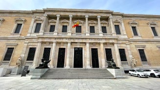 The Puerta del Sol square is the main public space in Madrid. In the middle of the square is located the office of the President of the Community of Madrid.