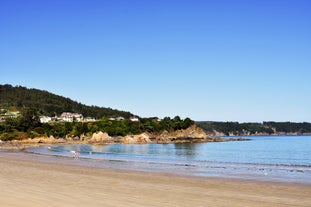 Photo of aerial view of Foz in Galicia Spain.